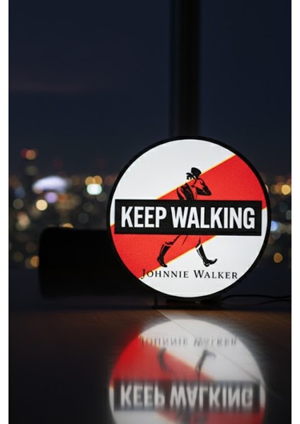 Johnnie Walker Modern “keep Walking” Tasarımlı Dekoratif Aydınlatma