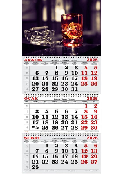 2026 Yılı Gemici Takvimi-Kadeh