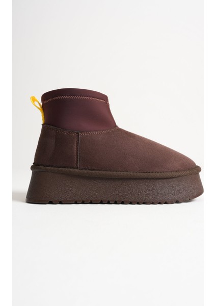 Modaserdem Nadia Kadın Acı Kahve Kışlık Içi Kürklü Kalın Taban Bot