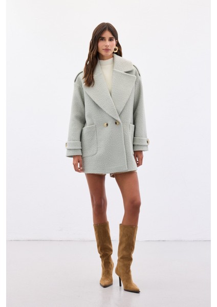 Buklet Kısa Kaban - Mint