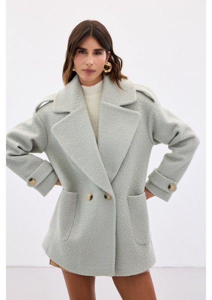 Buklet Kısa Kaban - Mint