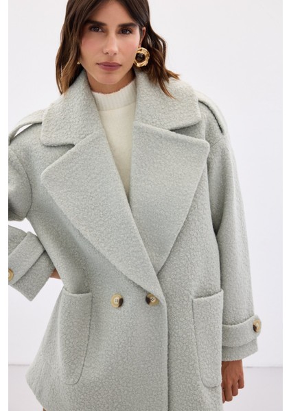 Buklet Kısa Kaban - Mint