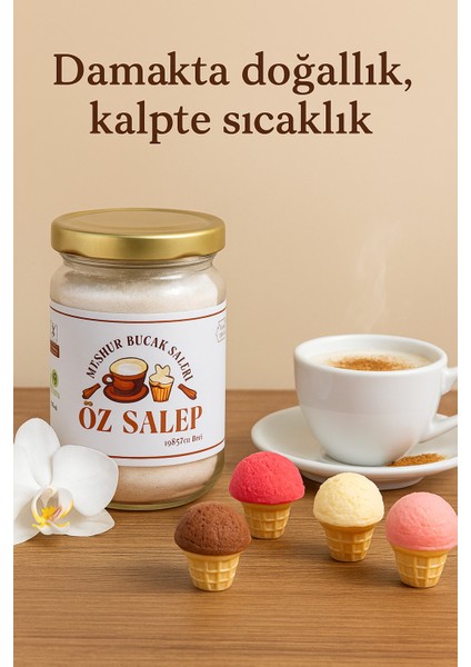 Katkısız -Doğal Salep - 250 Gr.- Sıcak Içecek ve Dondurma Salebi