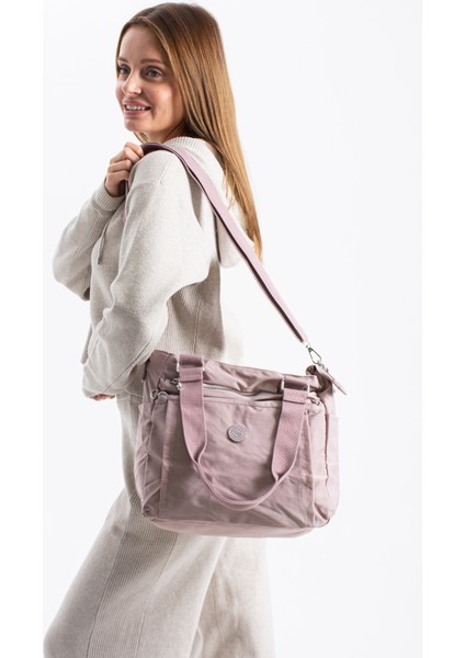 Glc Kadın 4 Bölmeli Suya Dayanıklı Saten Kumaş Çapraz ve Omuz Askılı Çanta indirimleri