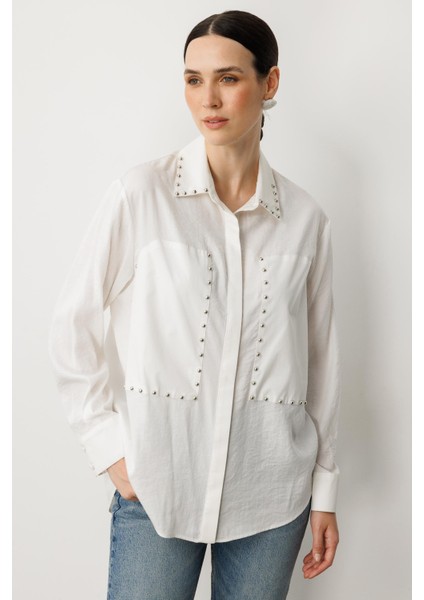 Zımba Detay Gömlek-Kemık modelleri