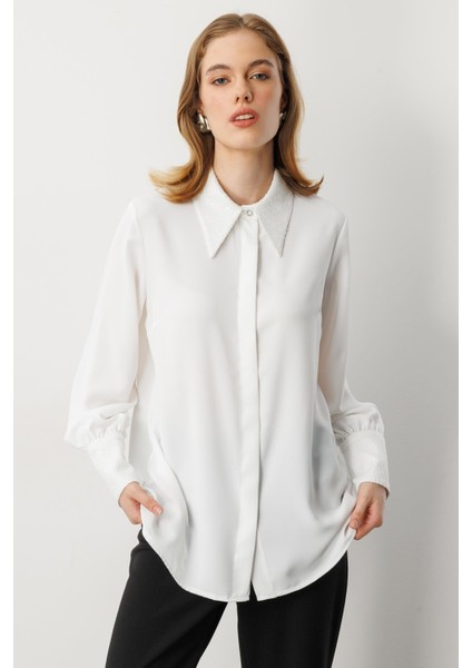 Payet Detaylı Gömlek-Kemık fiyatları