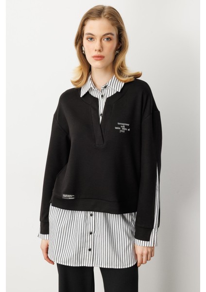 Eteği Çıkarılabilir Modal Gömlek-Siyah fiyatları