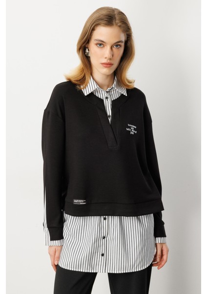 Eteği Çıkarılabilir Modal Gömlek-Siyah modelleri