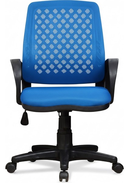 Ev ve Ofis Çalışma Sandalyesi Bilgisayar ve Sekreter Koltuğu Petek Model Mavi