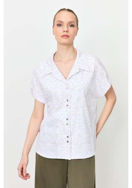 Baskı Detaylı Gömlek-Bej modelleri