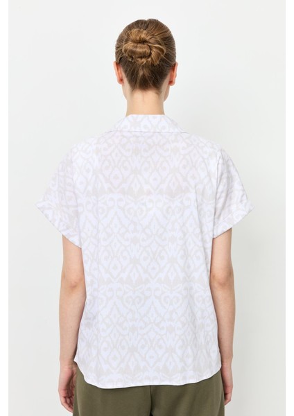 Baskı Detaylı Gömlek-Bej