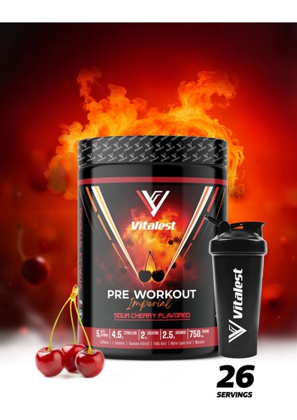 Vitalest Pre Workout 468G. 26 Servis Vişne fırsatları