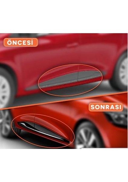 Renault Clio 4 Hb Krom Yan Kapı Çıtası 4 Parça 2012 ve Üzeri