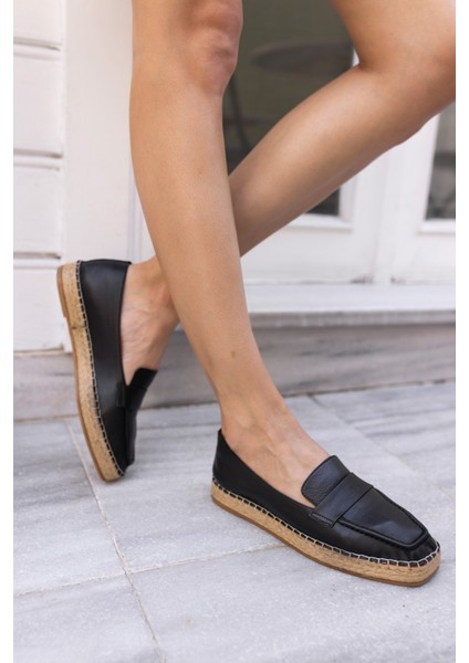 Palmer Kadin Altın Gercek Deri Espadril Ayakkabi