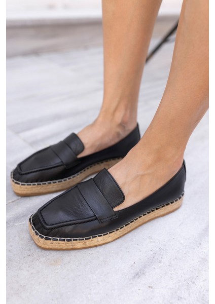 Palmer Kadin Altın Gercek Deri Espadril Ayakkabi