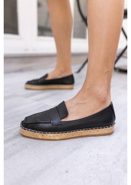 Palmer Kadin Altın Gercek Deri Espadril Ayakkabi
