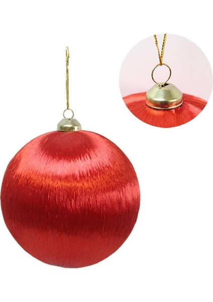 Yılbaşı Topu – Ipek Iplik Sarılı Çam Ağacı Süsü Kırmızı 10 cm fiyatları