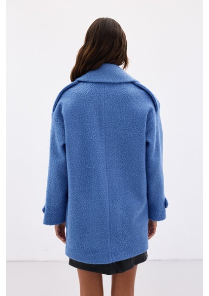 Buklet Kısa Kaban - Mavi