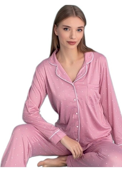 Luna Serena Uzun Kollu Kadın Pijama Takımı Tam Kalıp Soft Kumaş S/2xl fiyatları
