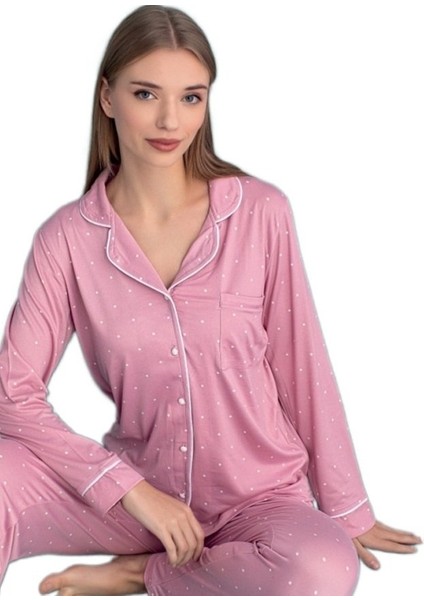 Luna Serena Uzun Kollu Kadın Pijama Takımı Tam Kalıp Soft Kumaş S/2xl fırsatları