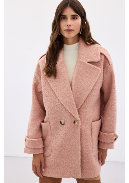 Buklet Kısa Kaban - Pudra