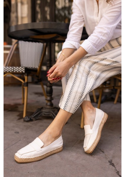 Palmer Kadin Altın Gercek Deri Espadril Ayakkabi indirimleri