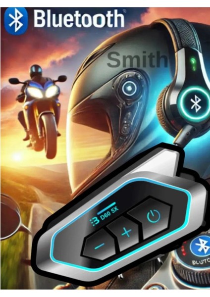 Motosiklet Intercom 5x Cihaz Eşleşmeli Tüm Kasklara Uygun Rgb Işıklı 5.3 Bluetooth modelleri