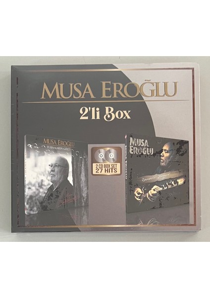 Musa Eroğlu 2'li Box Çift CD 27 Şarkılık CD (Jelatinli Sıfır Orijinal Dönem Baskı Cd)
