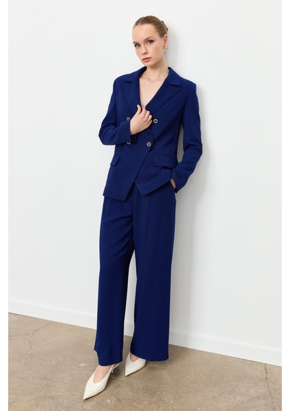 Asimetrik Kesim Krep Ceket-Lacı fırsatları