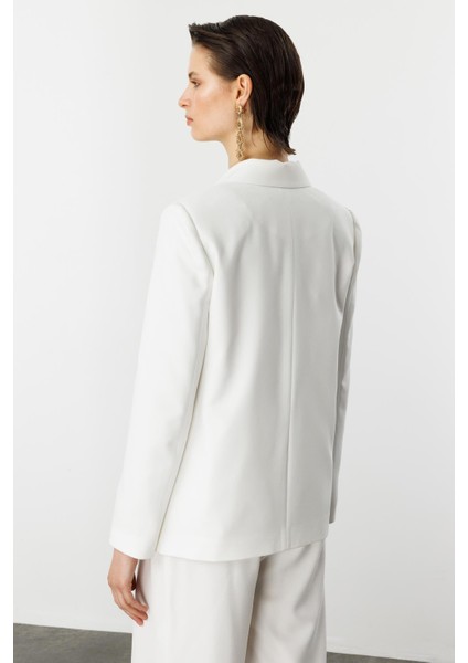 Kruvaze Yaka Hürrem Ceket-Kemık