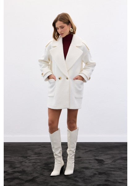 Buklet Kısa Kaban - Ekru fiyatları