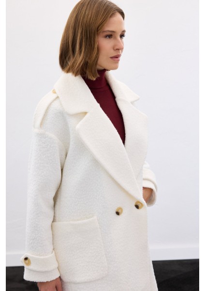 Buklet Kısa Kaban - Ekru