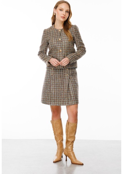 Bisiklet Yaka Kalın Ceket-Mavi fiyatları