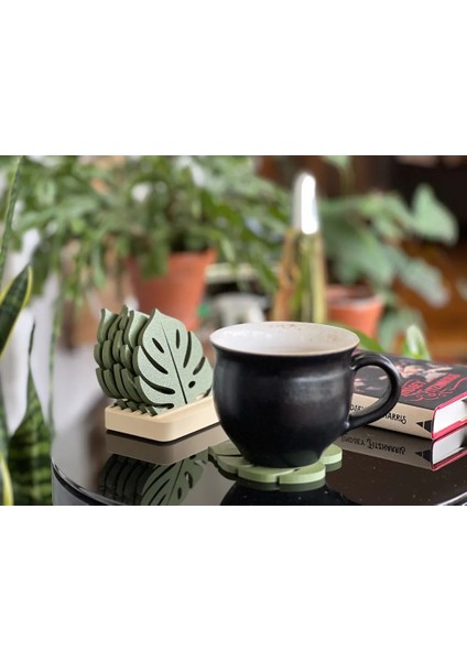 Monstera Yaprak Bardak Altlığı Seti (Stand Dahil) – 3D Baskı Organik Pla Malzeme fiyatları