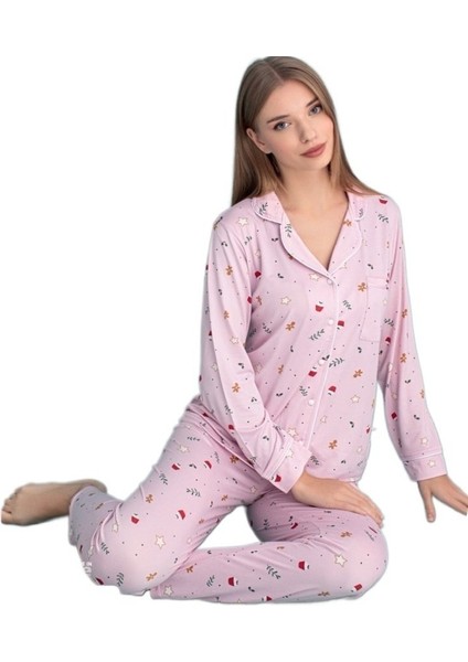Auroray Notte Kadın Pijama Takımı Yumuşak ve Rahat Ev Giyim S/2xl