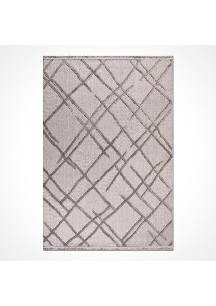 Fox Iskandinav Krem Kabartmalı Modern Dokuma Halı - FC04K