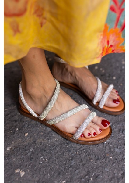 Mendesa Kadın Siyah Ithal Taş Sandalet modelleri