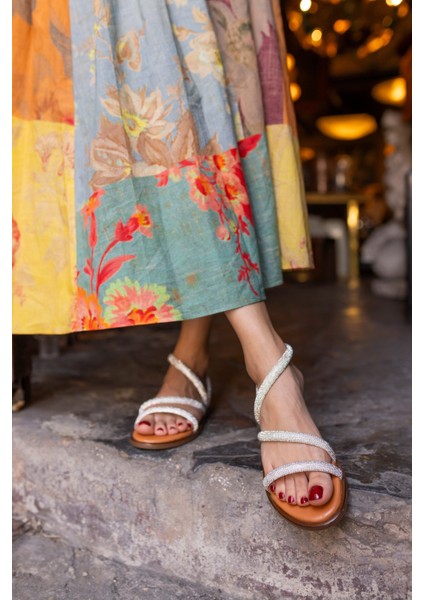 Mendesa Kadın Siyah Ithal Taş Sandalet