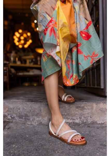 Mendesa Kadın Siyah Ithal Taş Sandalet