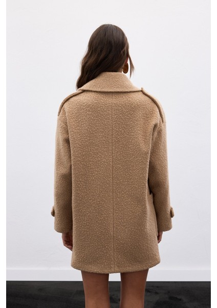 Buklet Kısa Kaban - Camel