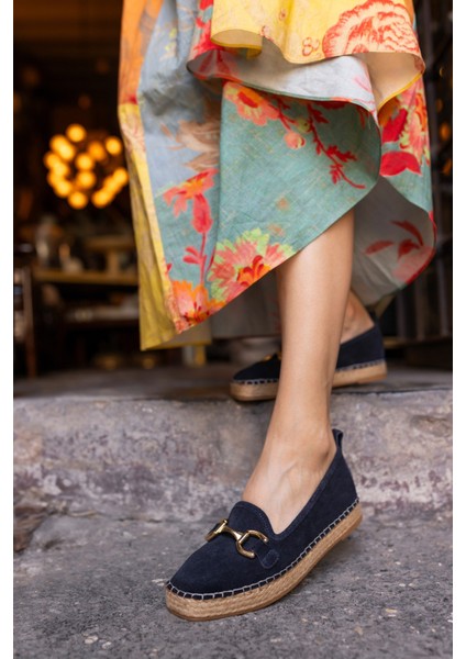 Nazsa Kadın Kahverengi Süet Tokalı Espadrıl Taban Loafer Ayakkabi fiyatları