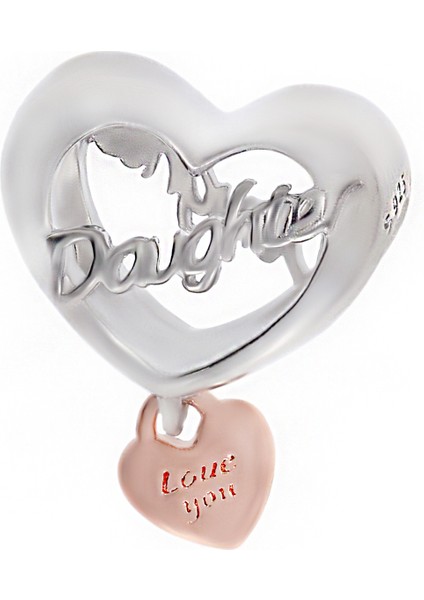 Kadın ''kızım'' Temalı Gümüş Charm