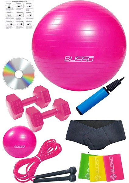 Pilates Topu Seti 3 Lü Pilates Bandı Lastiği Dambıl Terleme Bel Korse Kemeri Plates Ekipmanları fırsatları