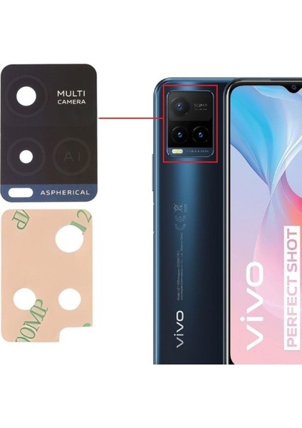 Vivo Y21 Uyumlu Kamera Camı