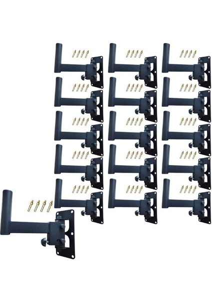 16 Adet Hoparlör Duvar Sehpası Standı - Hareketli Hoparlör Askısı Askı Aparatı - Kısa