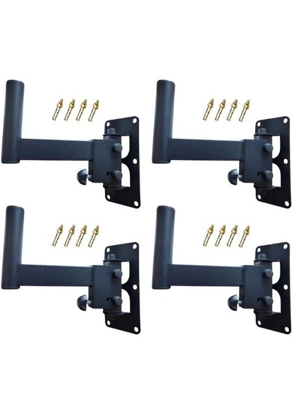 4 Adet Hoparlör Duvar Sehpası Standı - Hareketli Hoparlör Askısı Askı Aparatı - Kısa