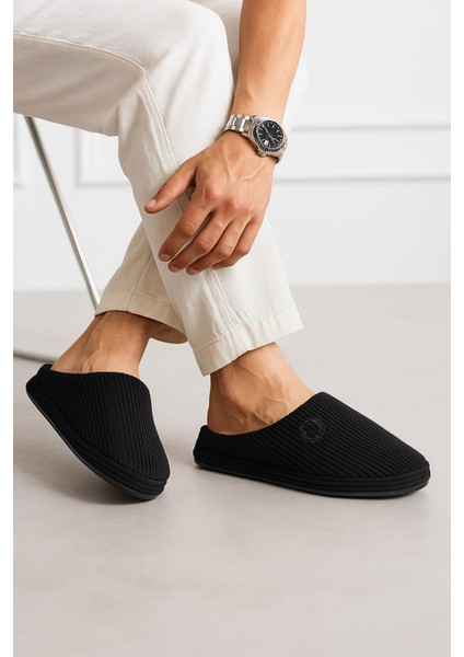 Pofuduk Ev Terliği Erkek Kadın Için Ses Yapmaz Taban Içi Kürklü Yıkanabilir Misafir Terliği