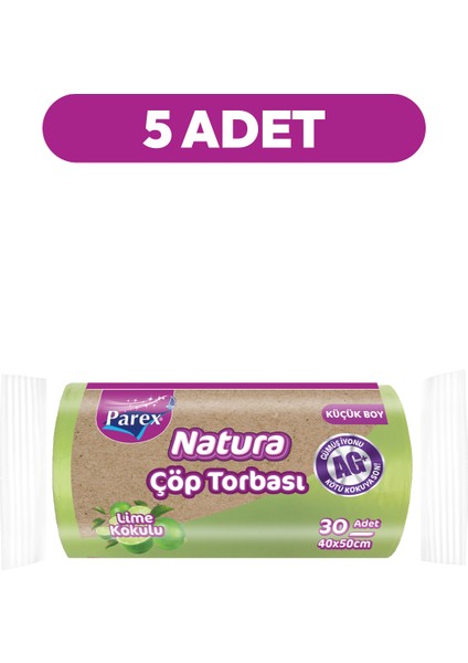 Natura Çöp Torbası Küçük Boy 30'lu 40 x 50 cm Beşli Paket fiyatları
