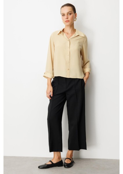 Truvakar Kol Taş Düğmeli Gömlek-Sarı fiyatları