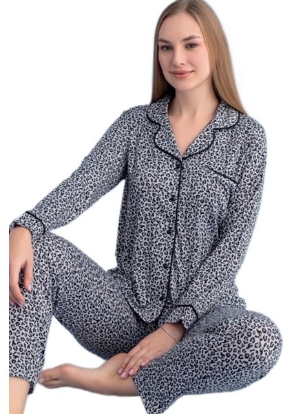 Bianca Notte Leopar Kadın Pijama Takımı Yumuşak Dokulu S/2xl fırsatları